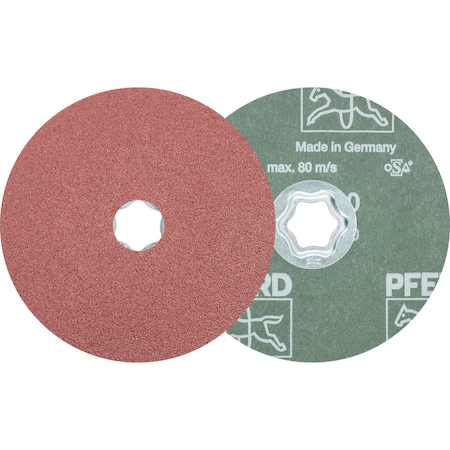 Pferd COMBICLICK Fiber Disc, 5" Dia. - Aluminum Oxide A, 60 Grit 40102